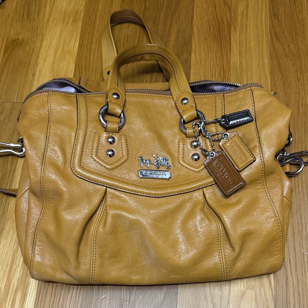 Coach Caramel Leather Satchel